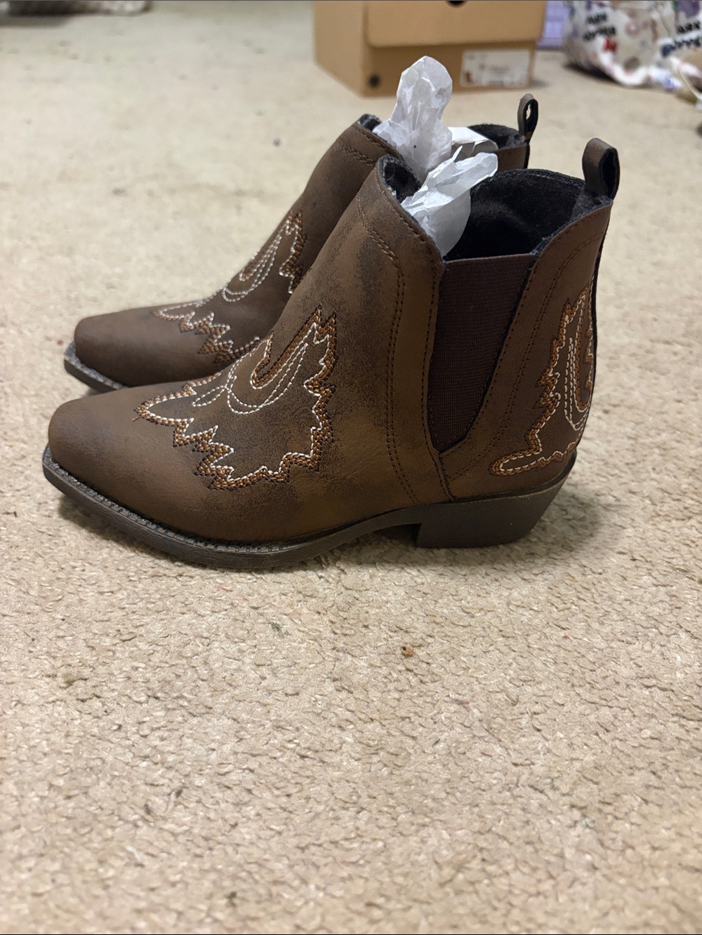 Ariat Brown Kids Western Chelsea Boots